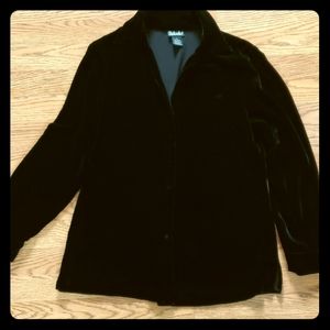 Rafaella velvet button down shirt